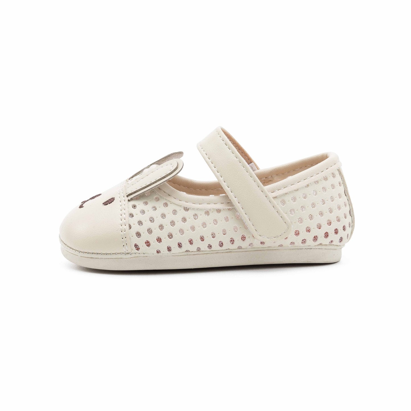 E25A119 Hoppy Bunny Flats (Cream)