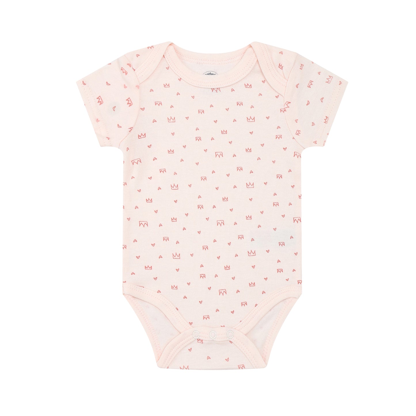 MOTHER'S CHOICE 3-Pc 100% Cotton Short-Sleeved Baby Bodysuit (Pink Mix, Mommy's Little Princess) 0-3m