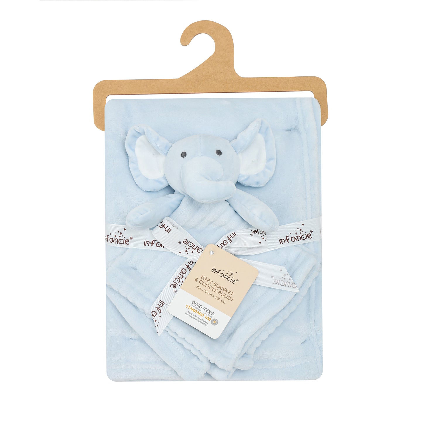 Blanket with security toy (Blue Elly)