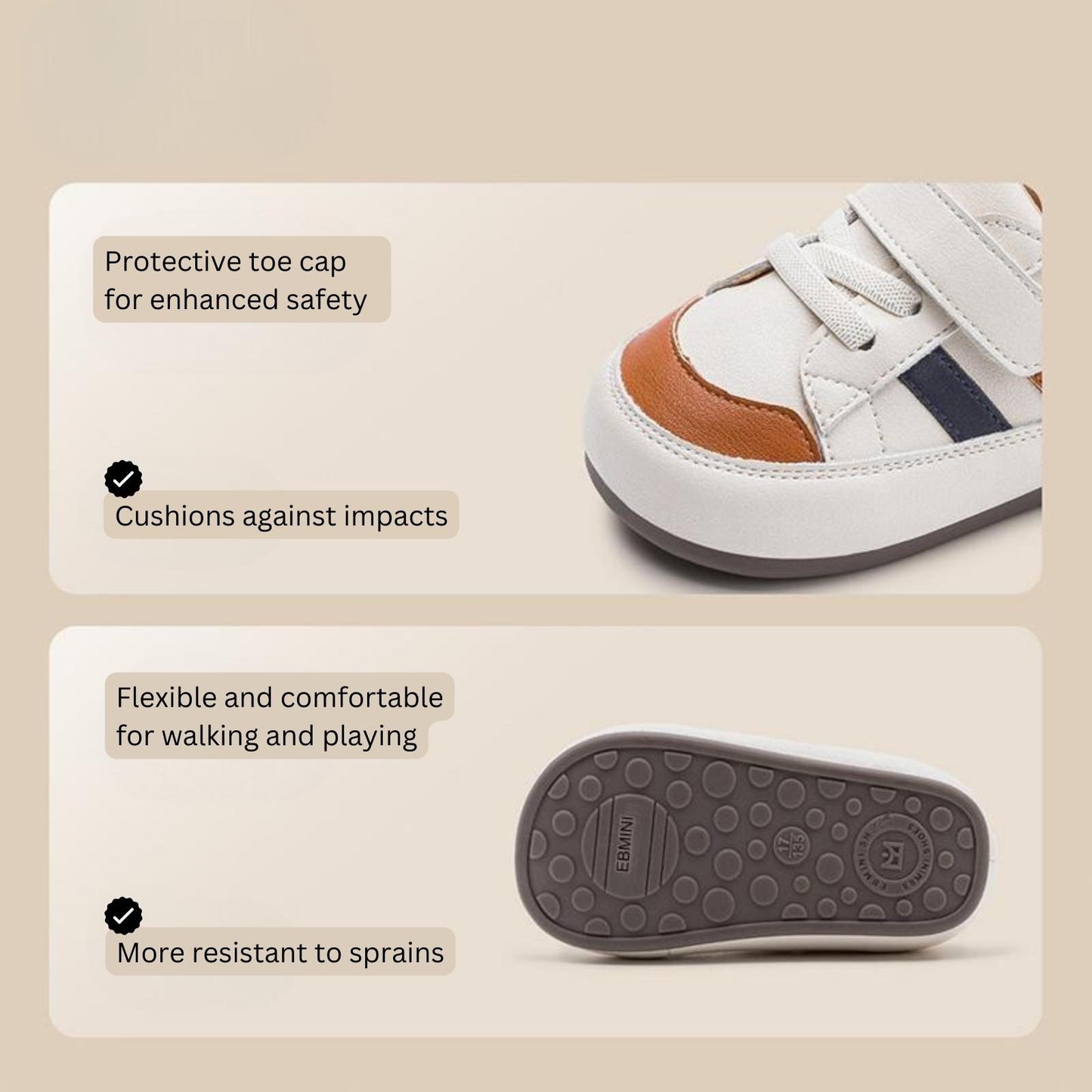 EBmini E7005 Striped Sneakers (Navy)