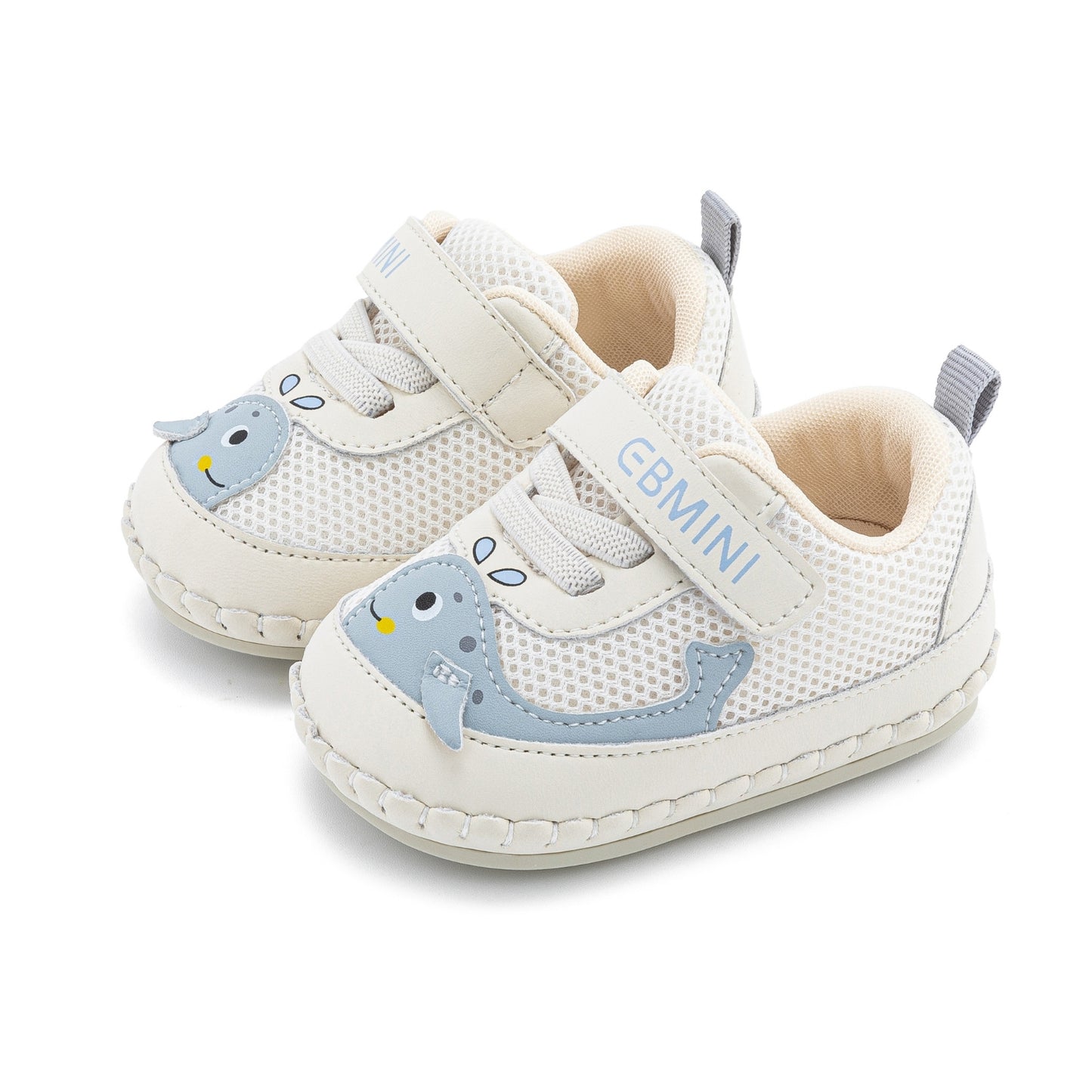 E25A066 Pastel Whale Baby Sneakers (Baby Blue)