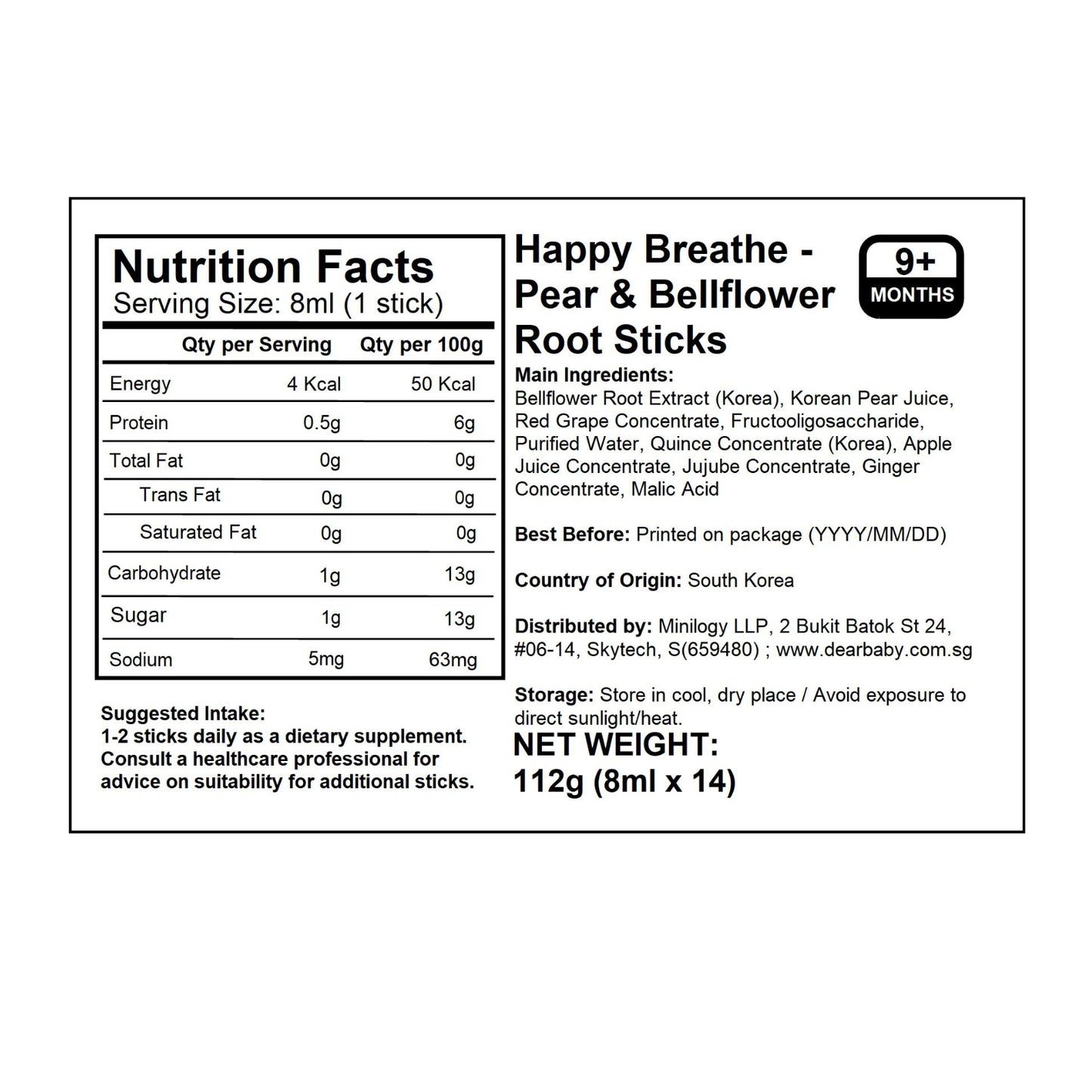 BeBecook - Happy Breathe Pear & Bellflower Root Sticks