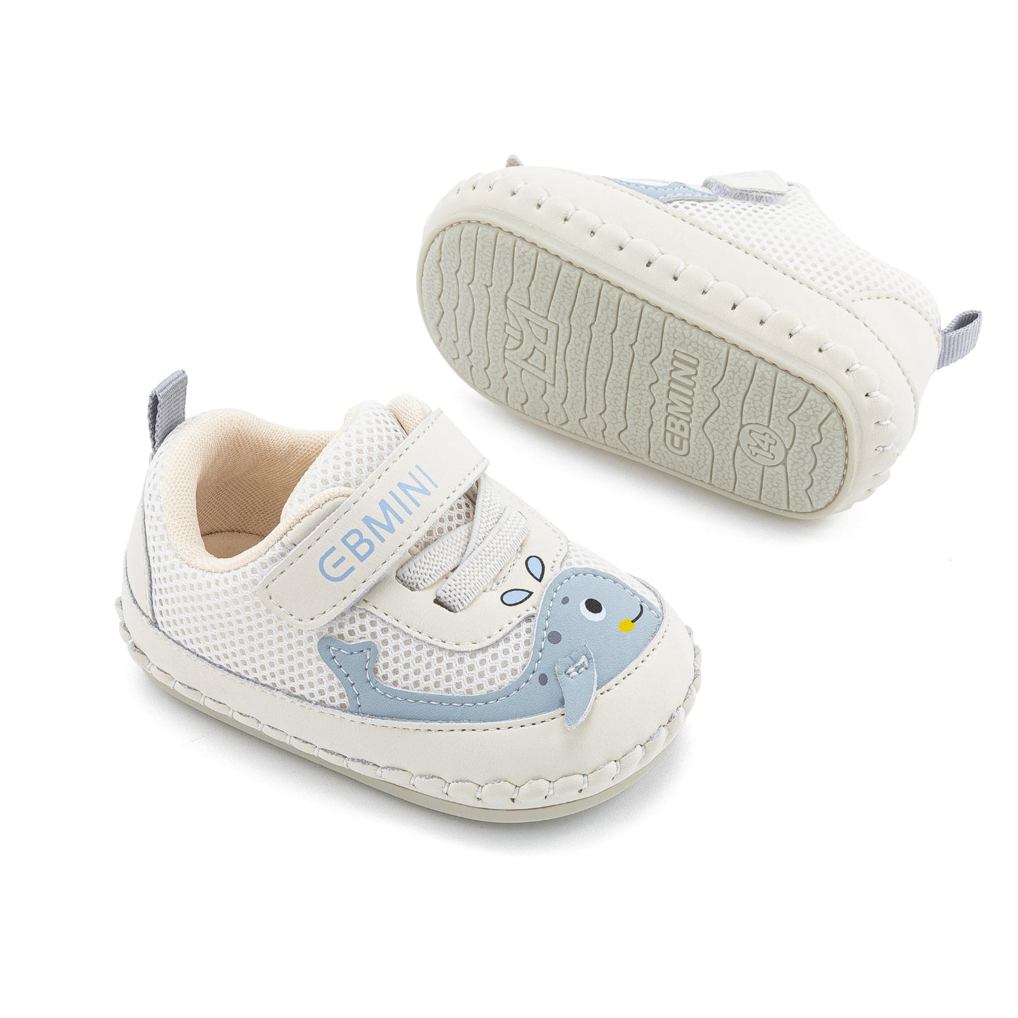 E25A066 Pastel Whale Baby Sneakers (Baby Blue)