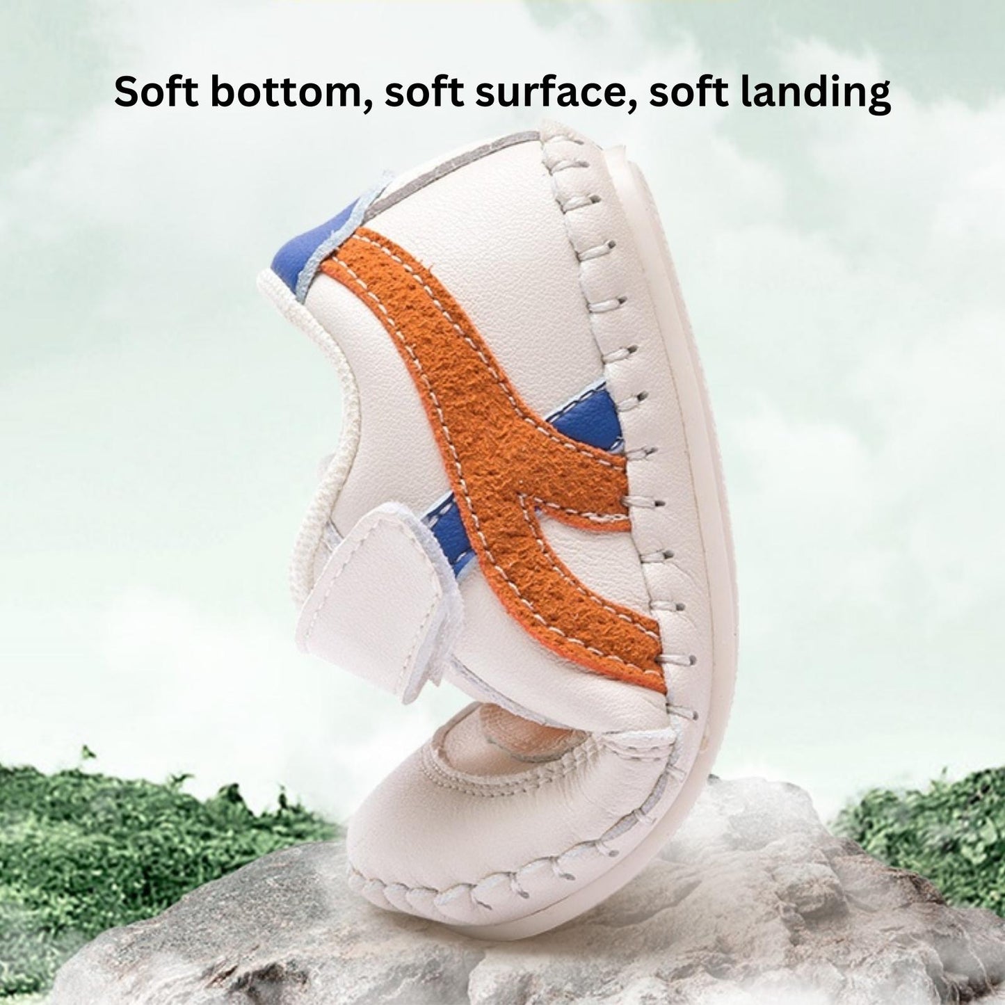 EBmini E3661 Soft-Soled Baby Sneaker (Orange)