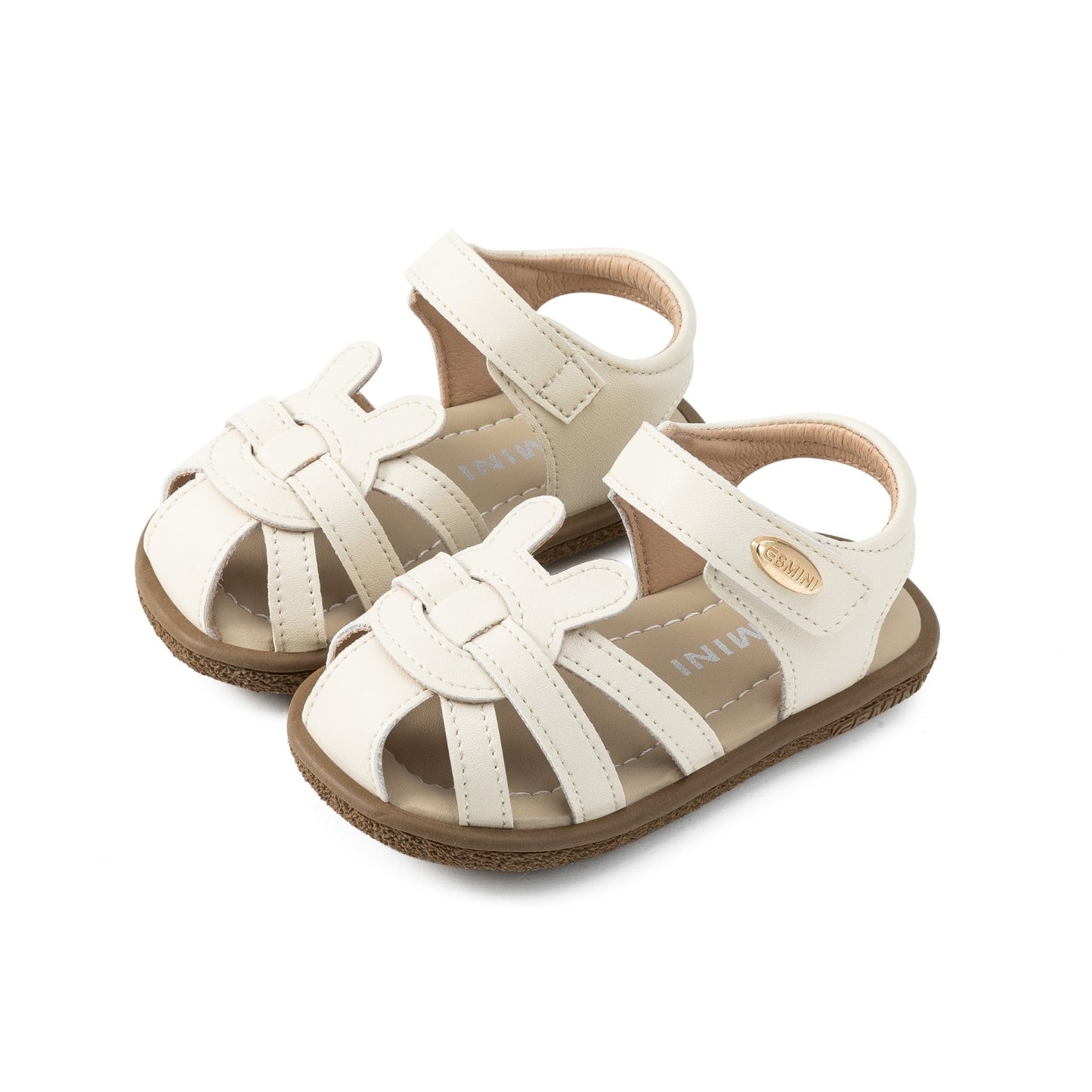E25B025 Strappy Bunny Sandals (Cream)