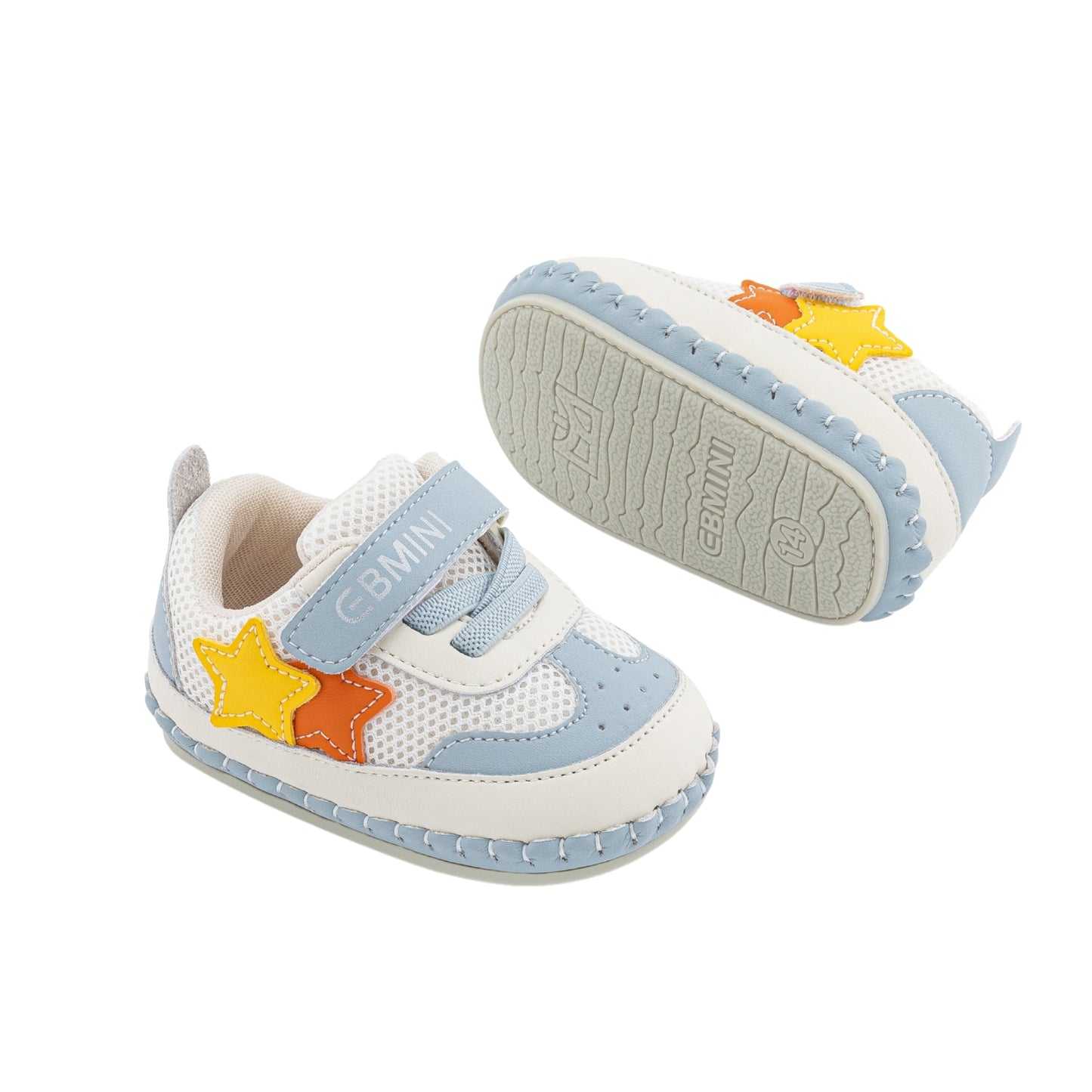 E25A065 Starry Soft Baby Sneakers (Baby Blue)