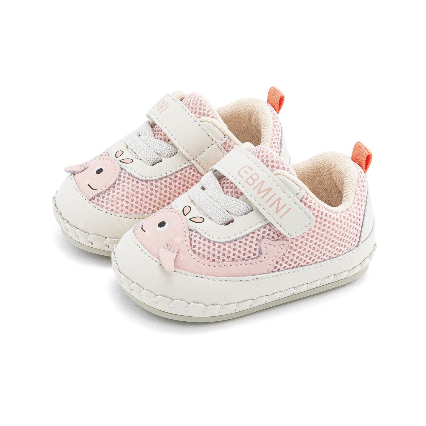 E25A066 Pastel Whale Baby Sneakers (Baby Pink)