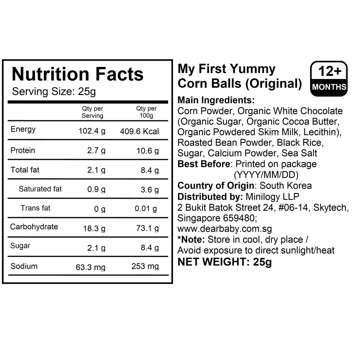 BeBecook - My First Yummy Corn Balls (Original) 25g