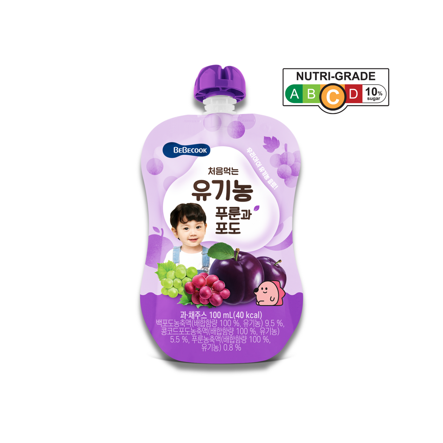 BeBecook - 10-Pk Organic Plum & Grape Juice