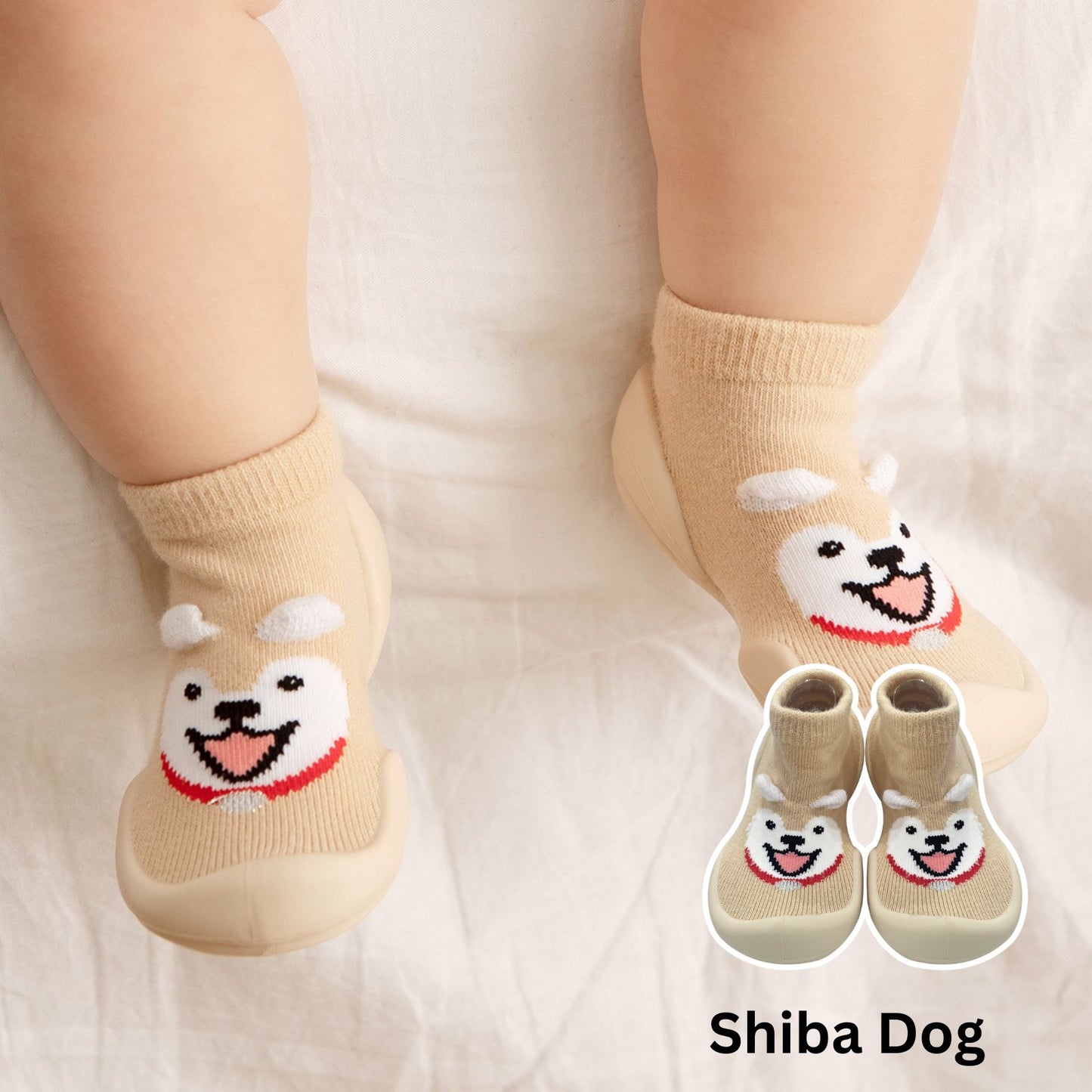 Ggomoosin - Baby Sock Shoes (Shiba Dog)