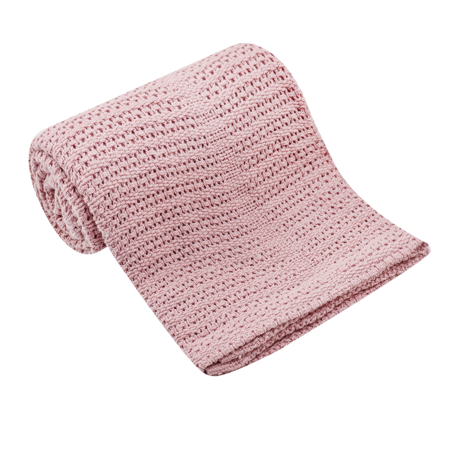 Infancie Cotton Cellular Baby Blanket (Light Peach)