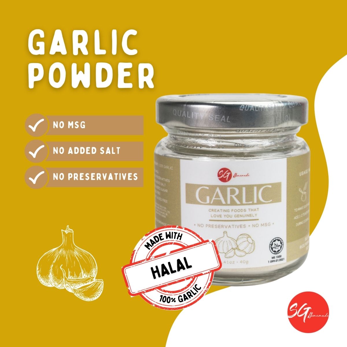 SG Homemade - Garlic Powder 40g