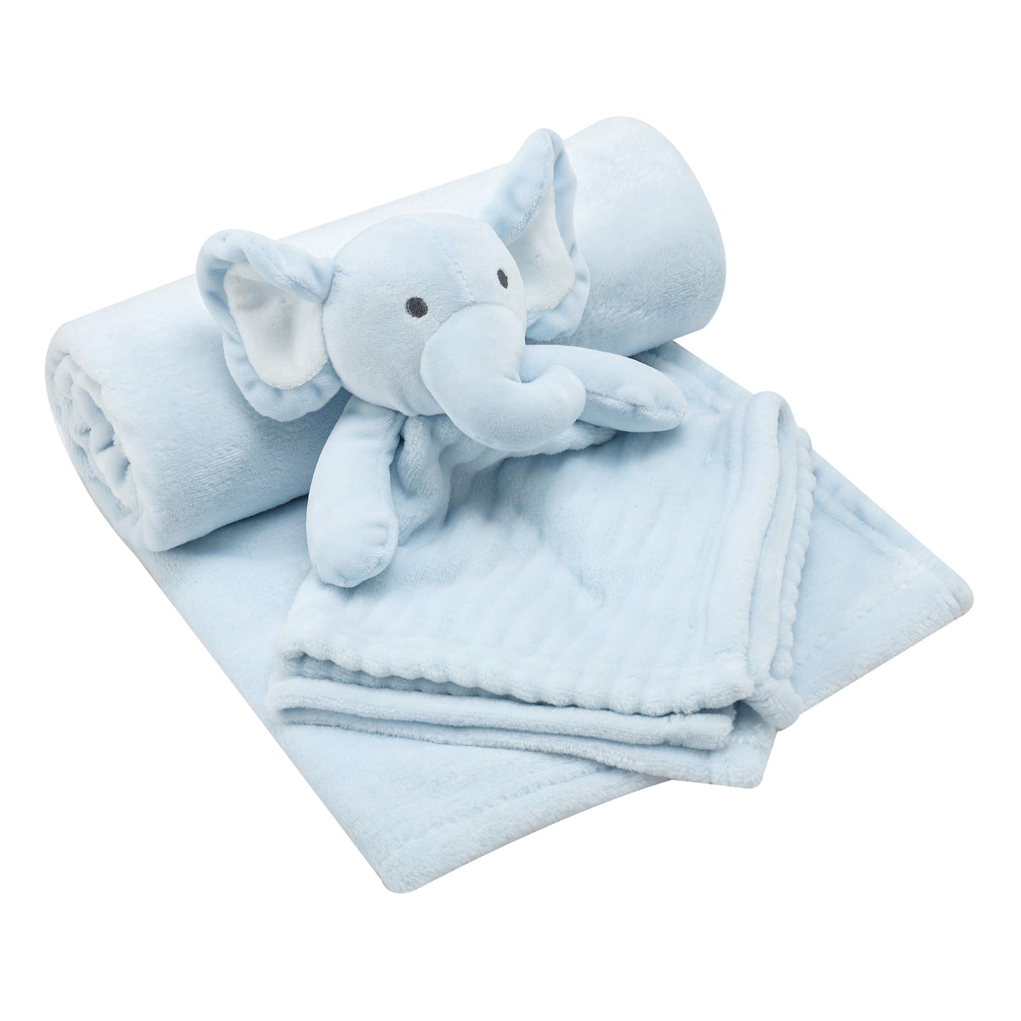 Blanket with security toy (Blue Elly)