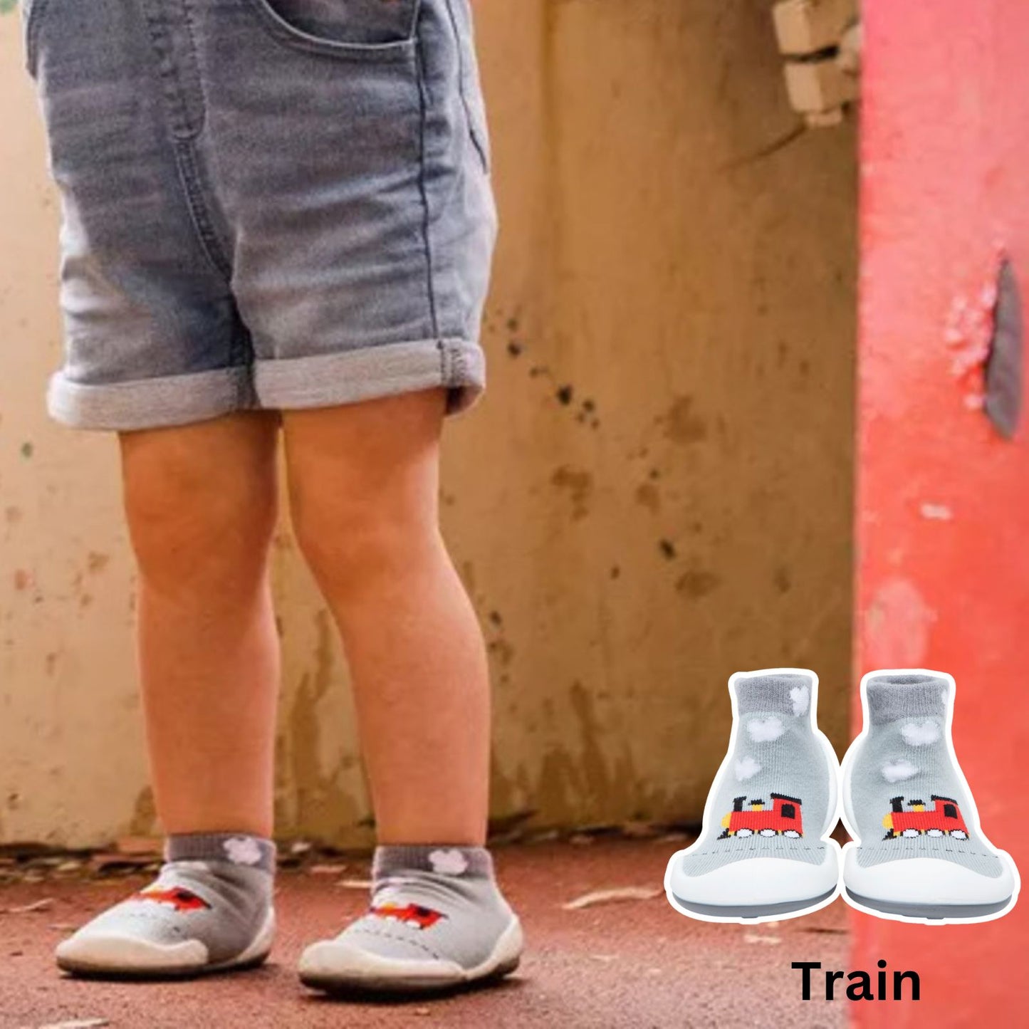 Komuello - Toddler Sock Shoes (Train Toddler)