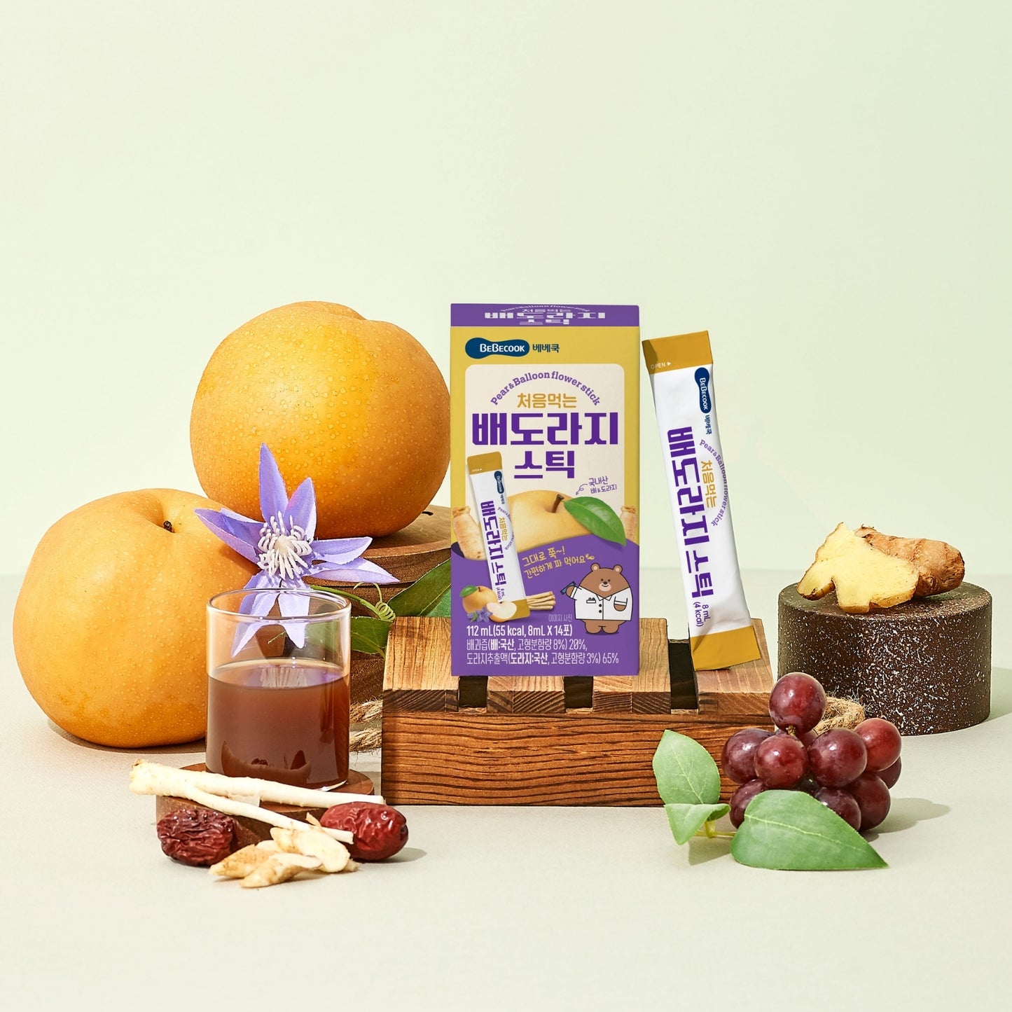 BeBecook - Happy Breathe Pear & Bellflower Root Sticks