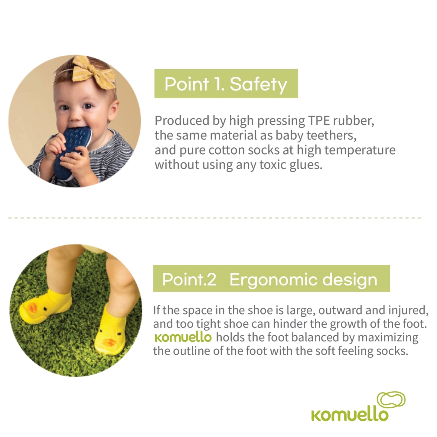 Komuello - Toddler Sock Shoes (Dino Toddler)