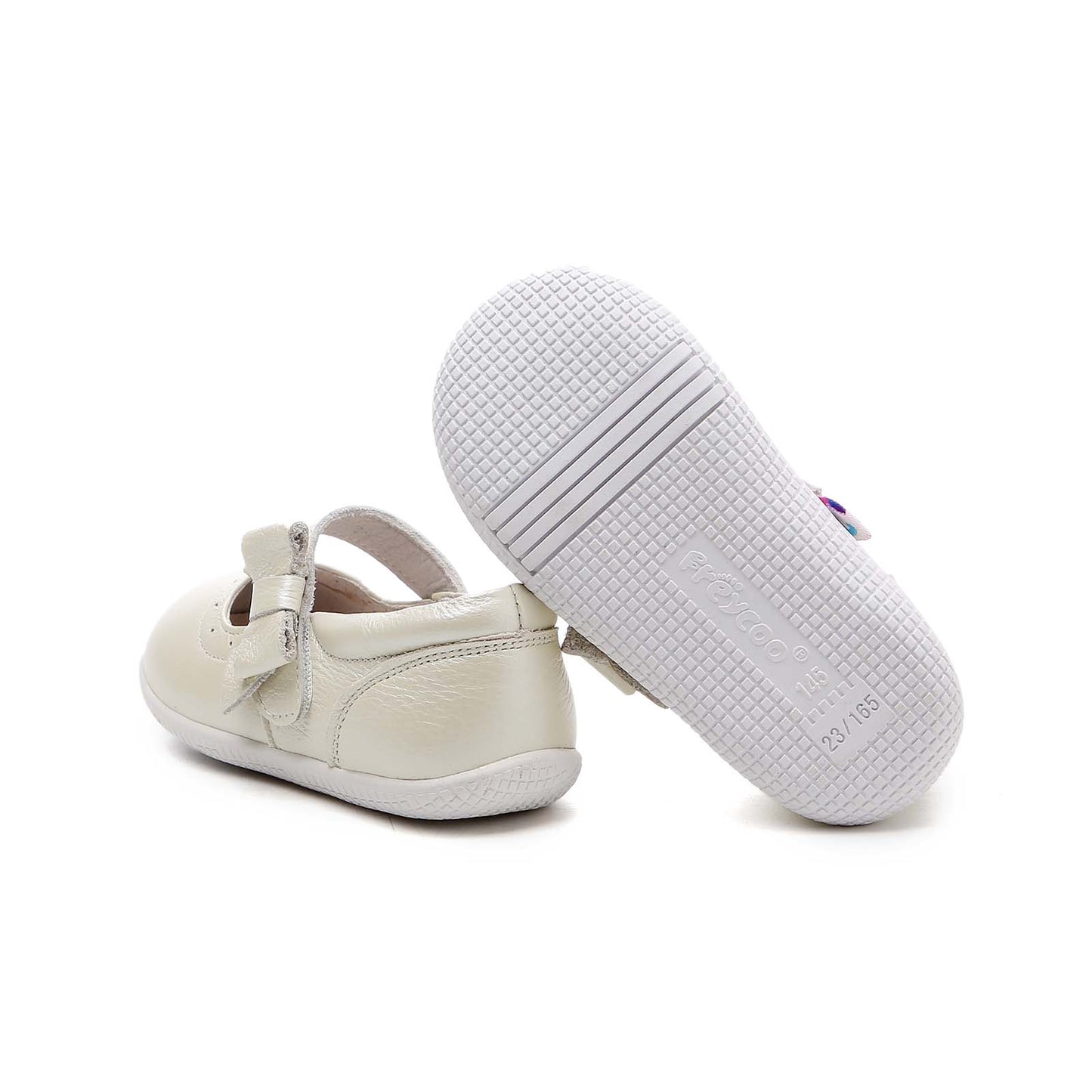 Freycoo - Cream Janelle Flexi-Sole Toddler Shoes