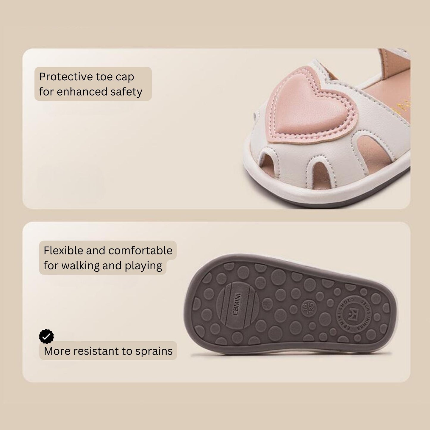 EBmini E7120 Hearts Sandals