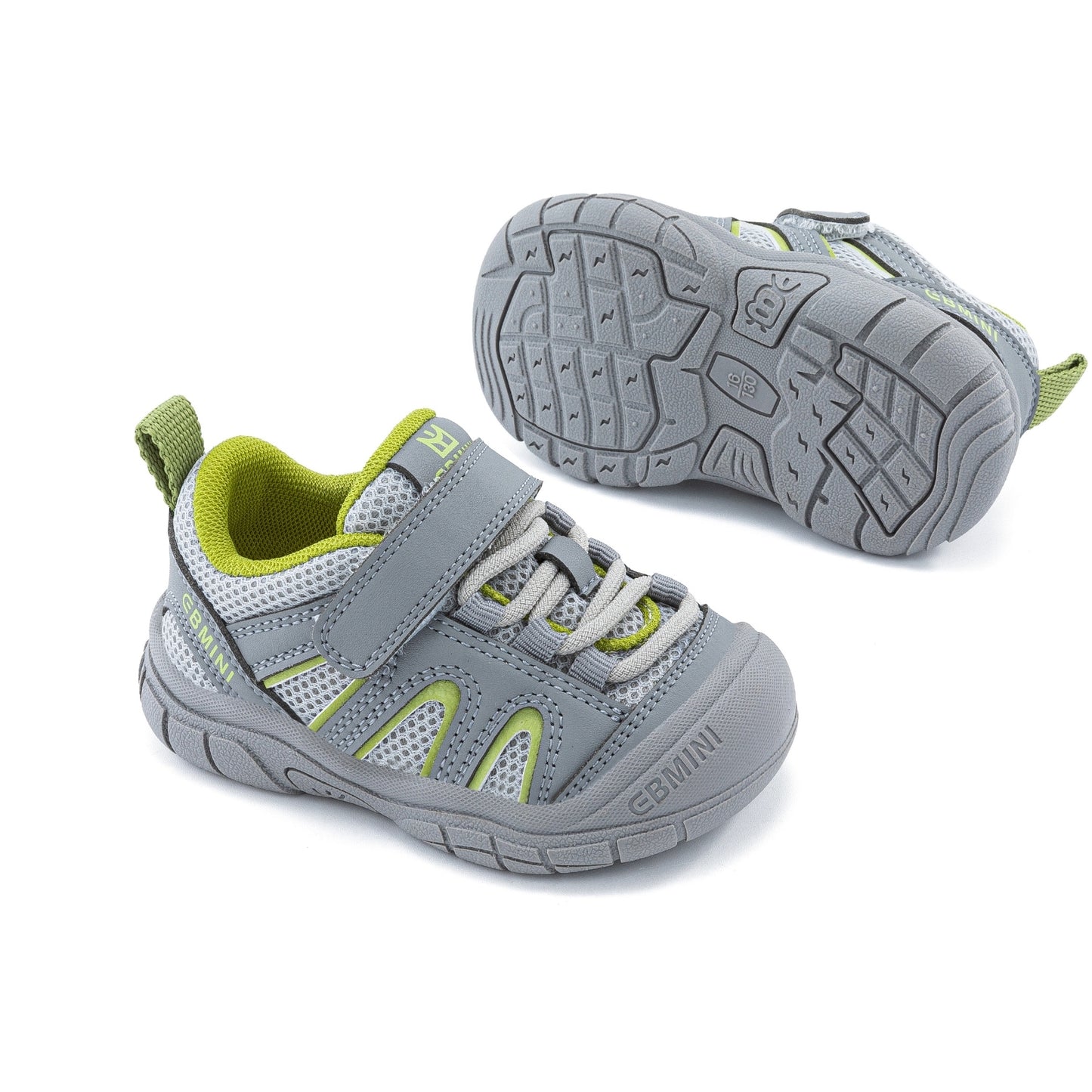 E25A085 AllDay StepEase Sneakers (Grey & Lime)