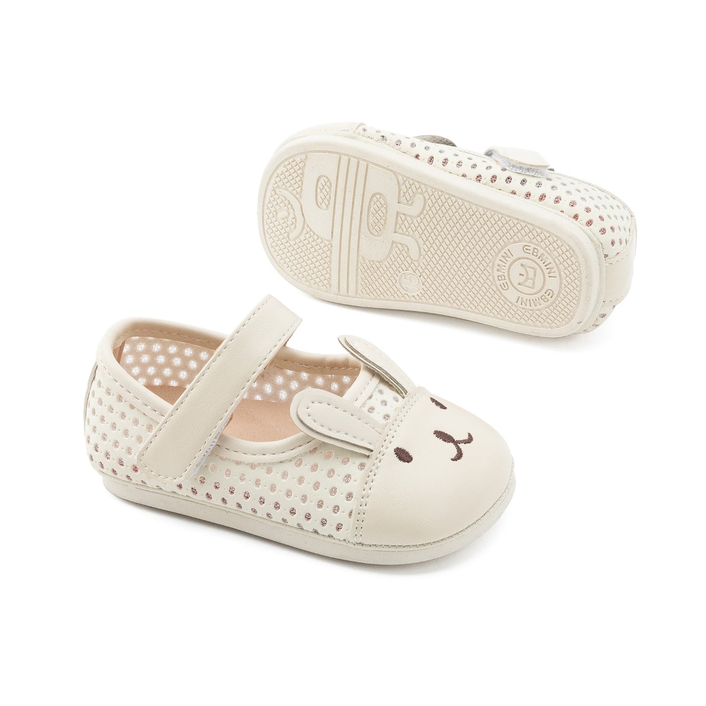 E25A119 Hoppy Bunny Flats (Cream)
