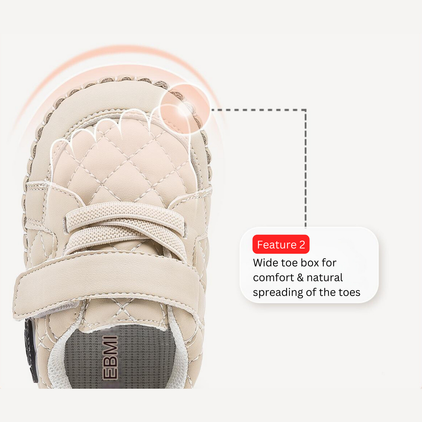 EBmini E7440 Quilted Baby Sneakers