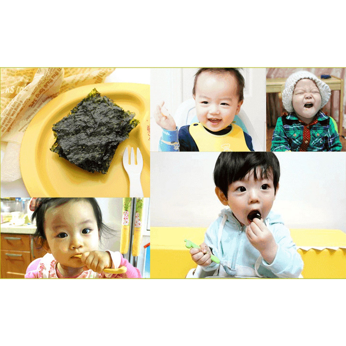 BeBecook - 6-Pk Baby's First Sun-Dried Seaweed (Non-Seasoned) 10 x 1.5g