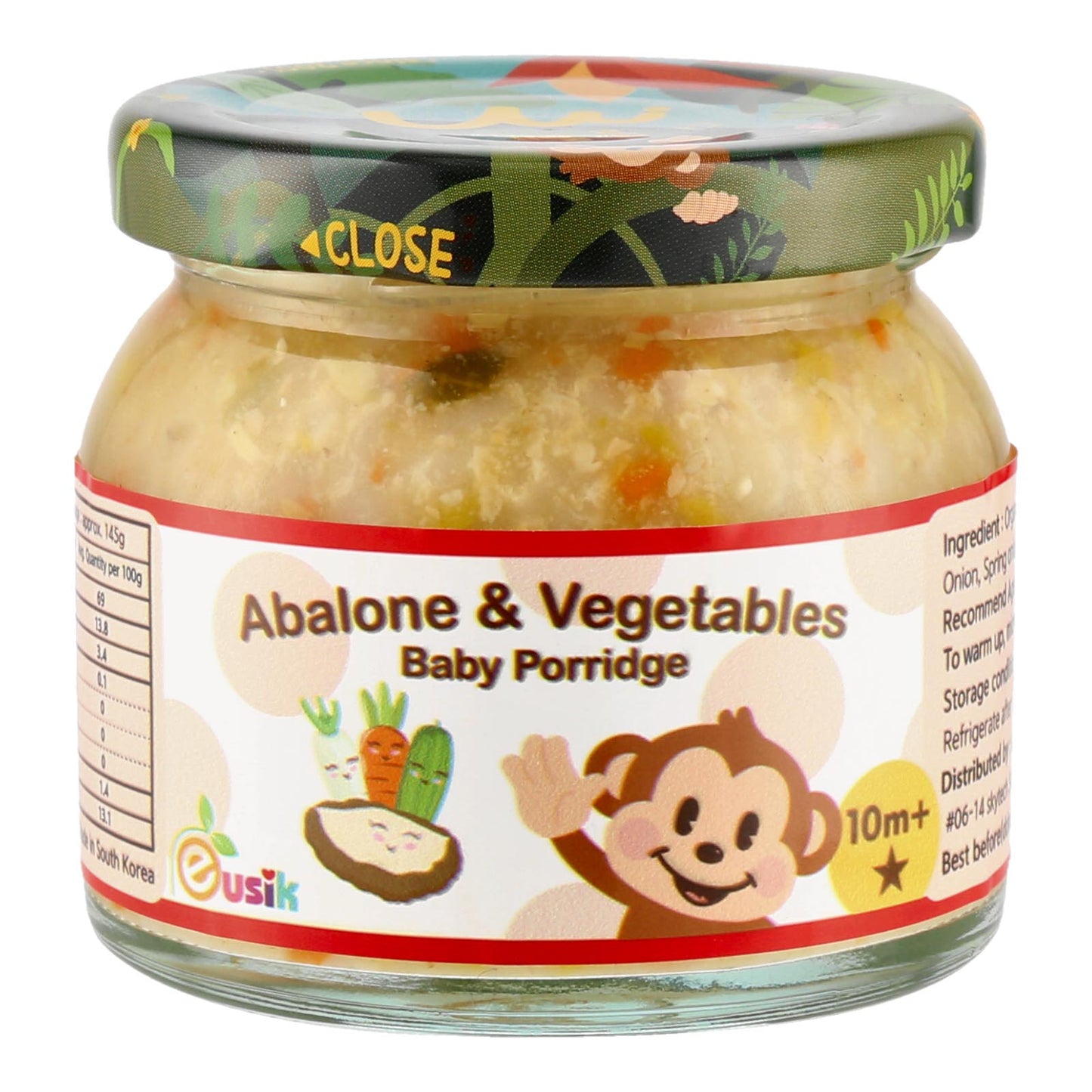 Eusik - Baby Rice Porridge Select (Abalone & Vegetables) 145g, 10mths+