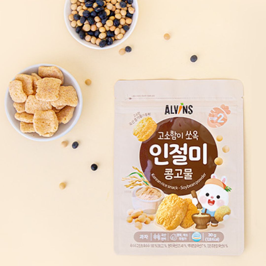 Alvins - Korean Rice Cake Snack (Injeolmi) 30g