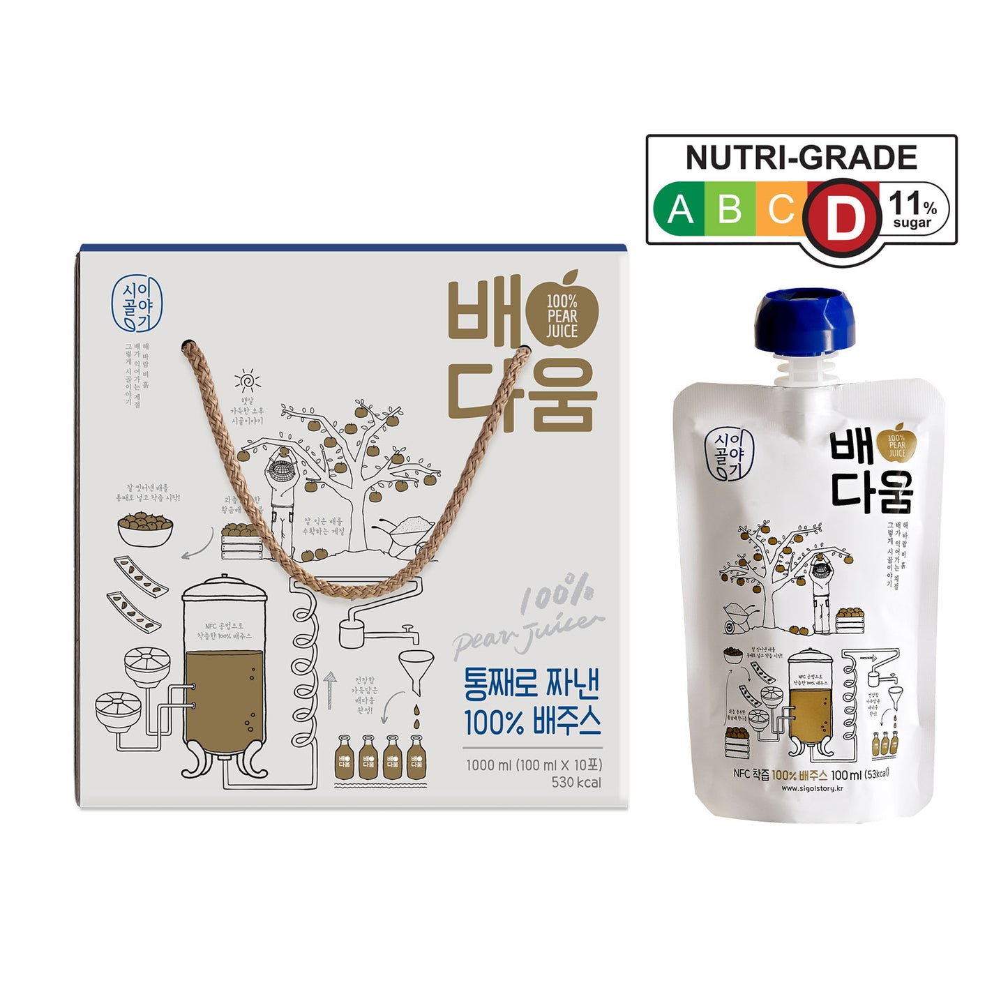 Sigolstory - 10-Pk NFC Korean Pear Juice 100ml