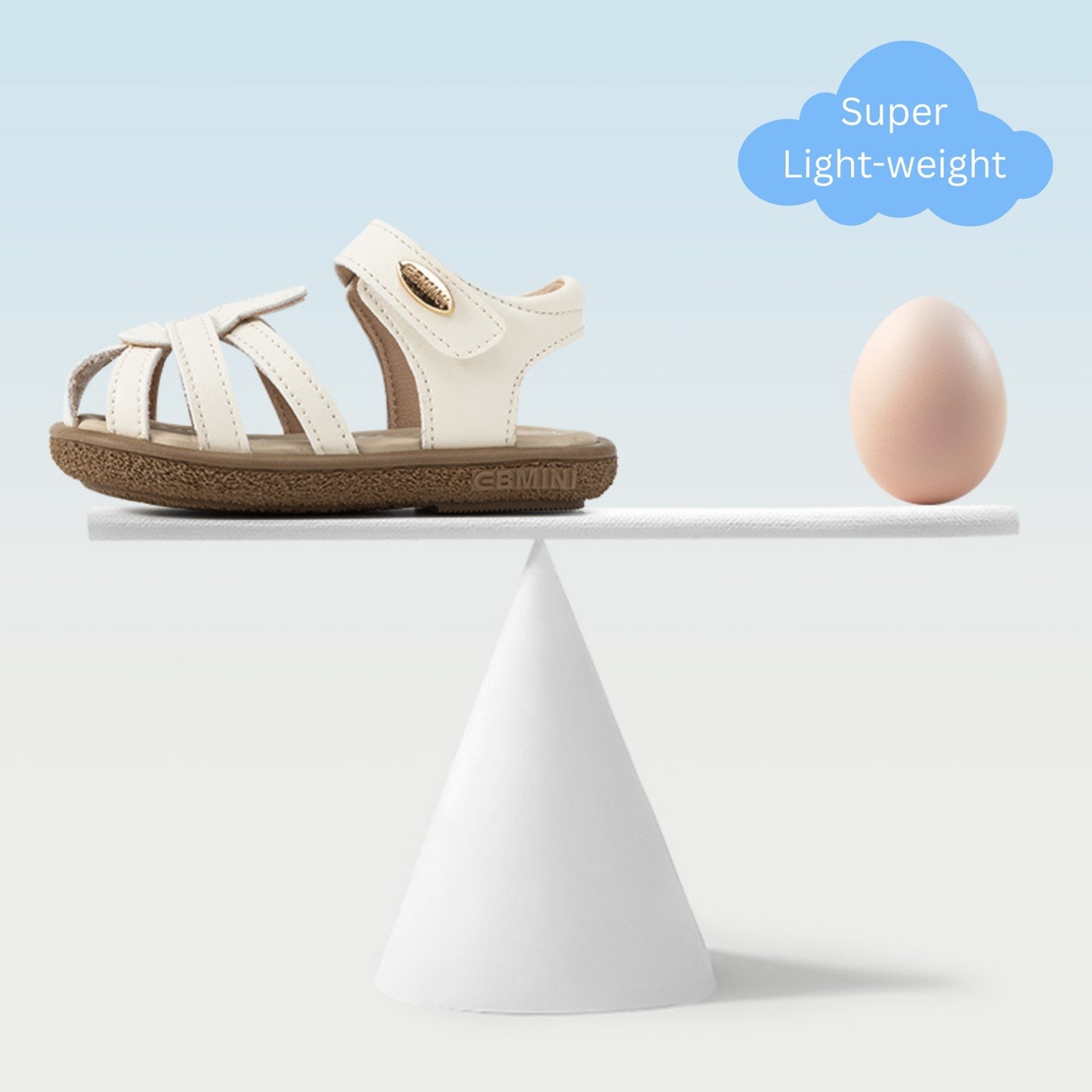 E25B025 Strappy Bunny Sandals (Cream)