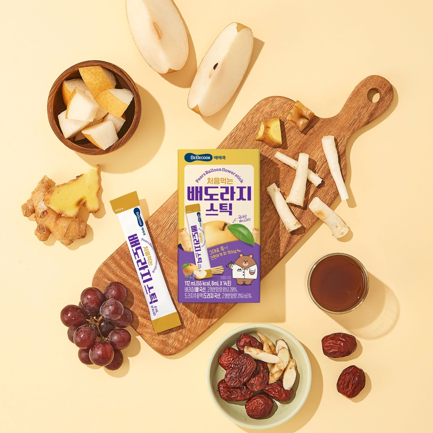 BeBecook - Happy Breathe Pear & Bellflower Root Sticks