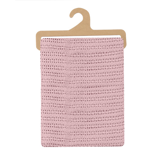 Infancie Cotton Cellular Baby Blanket (Light Peach)
