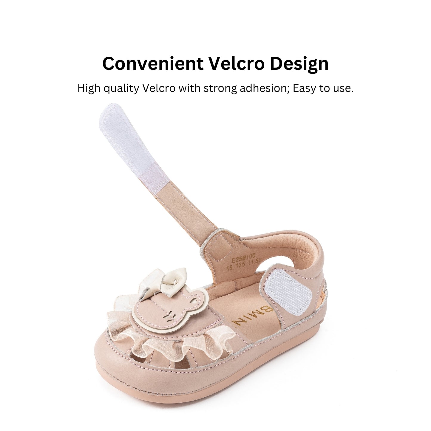 E25B100 Teddy Lace-Up Sandals (Cream)