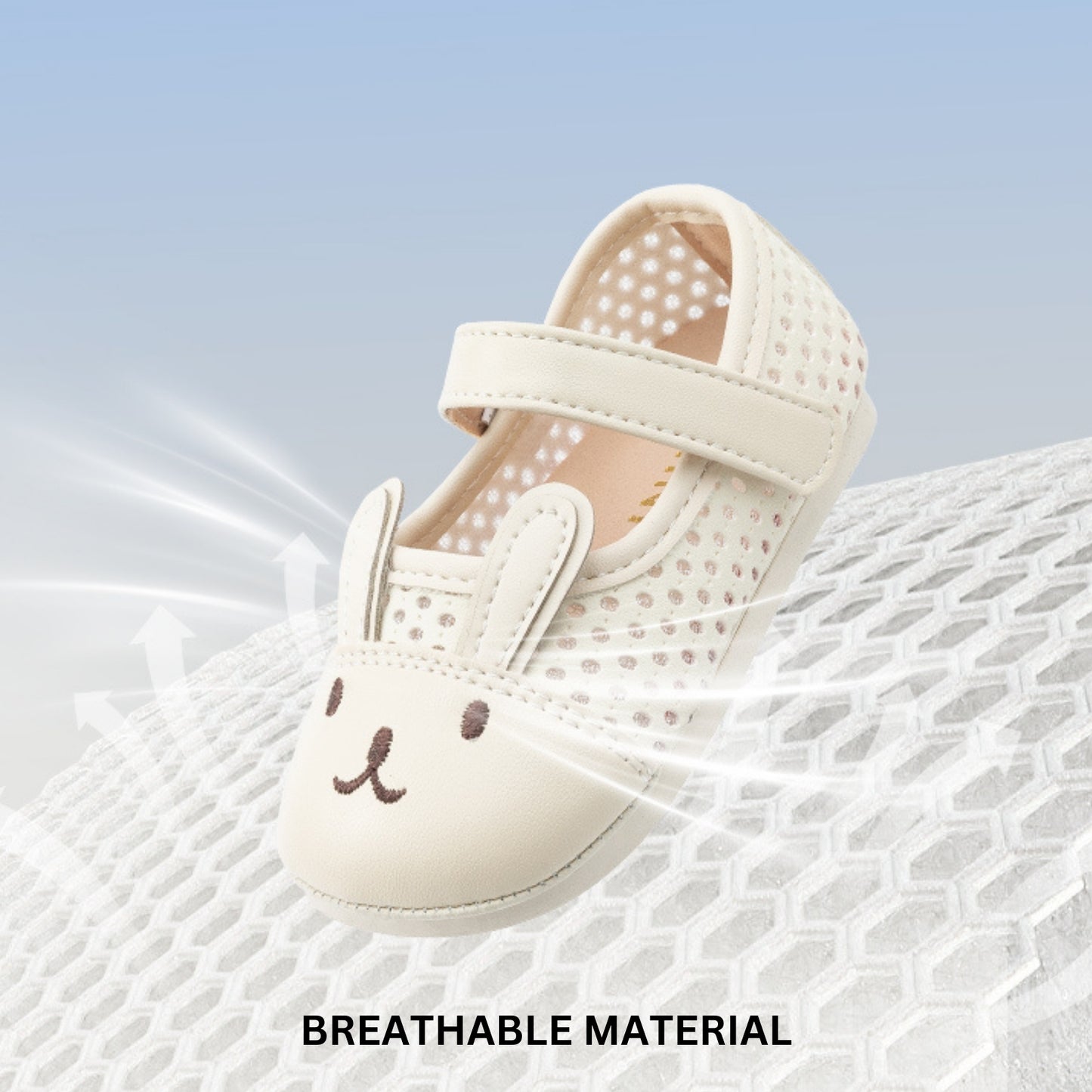 E25A119 Hoppy Bunny Flats (Cream)