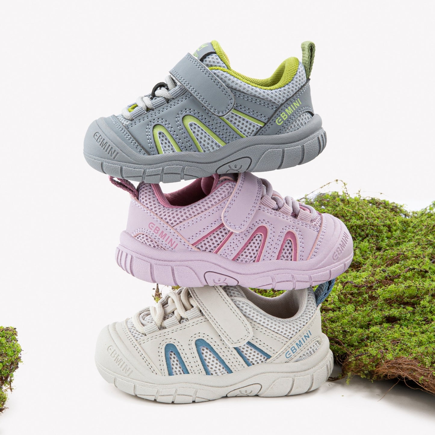 EBmini - E25A085 AllDay StepEase Sneakers (Grey & Lime)