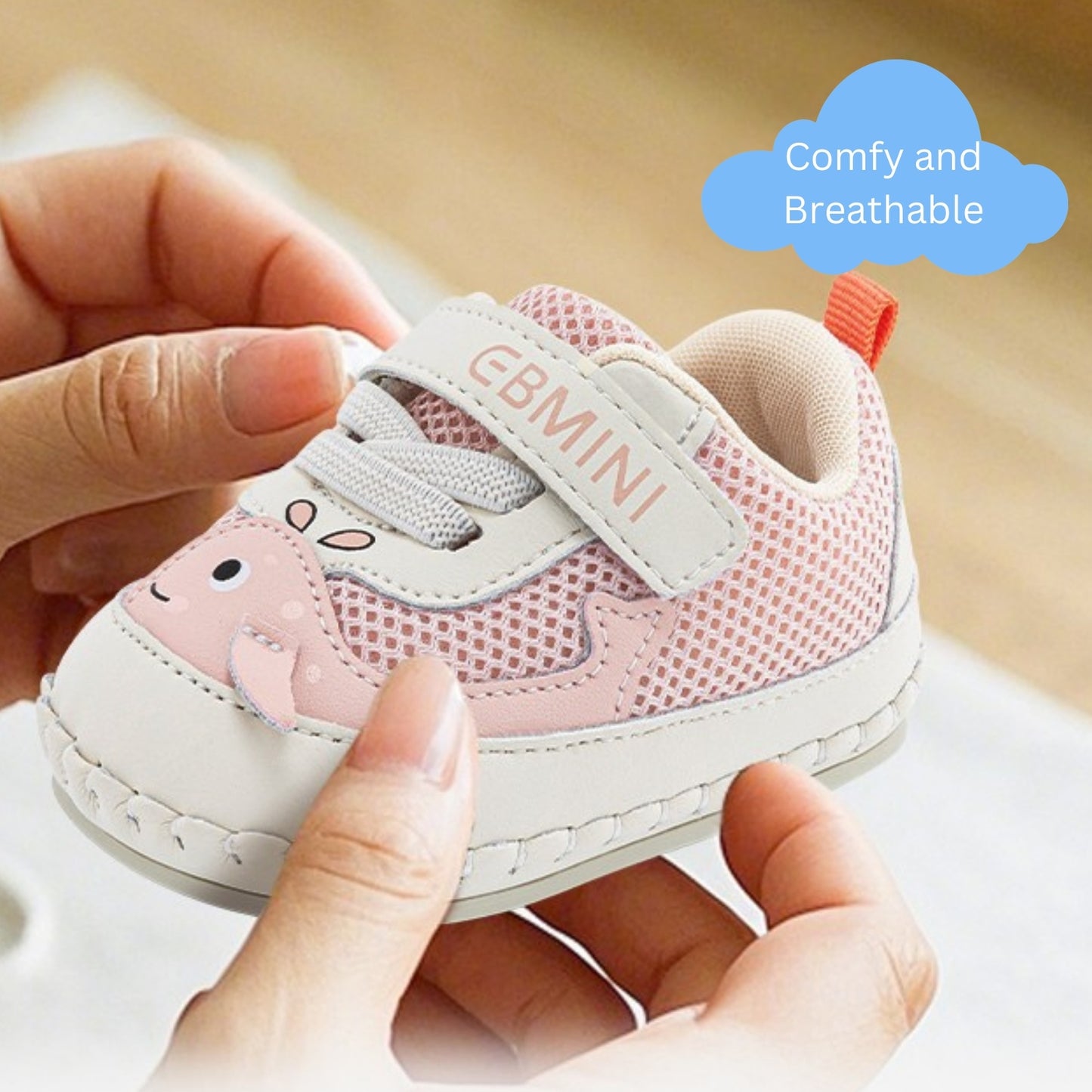 E25A066 Pastel Whale Baby Sneakers (Baby Blue)