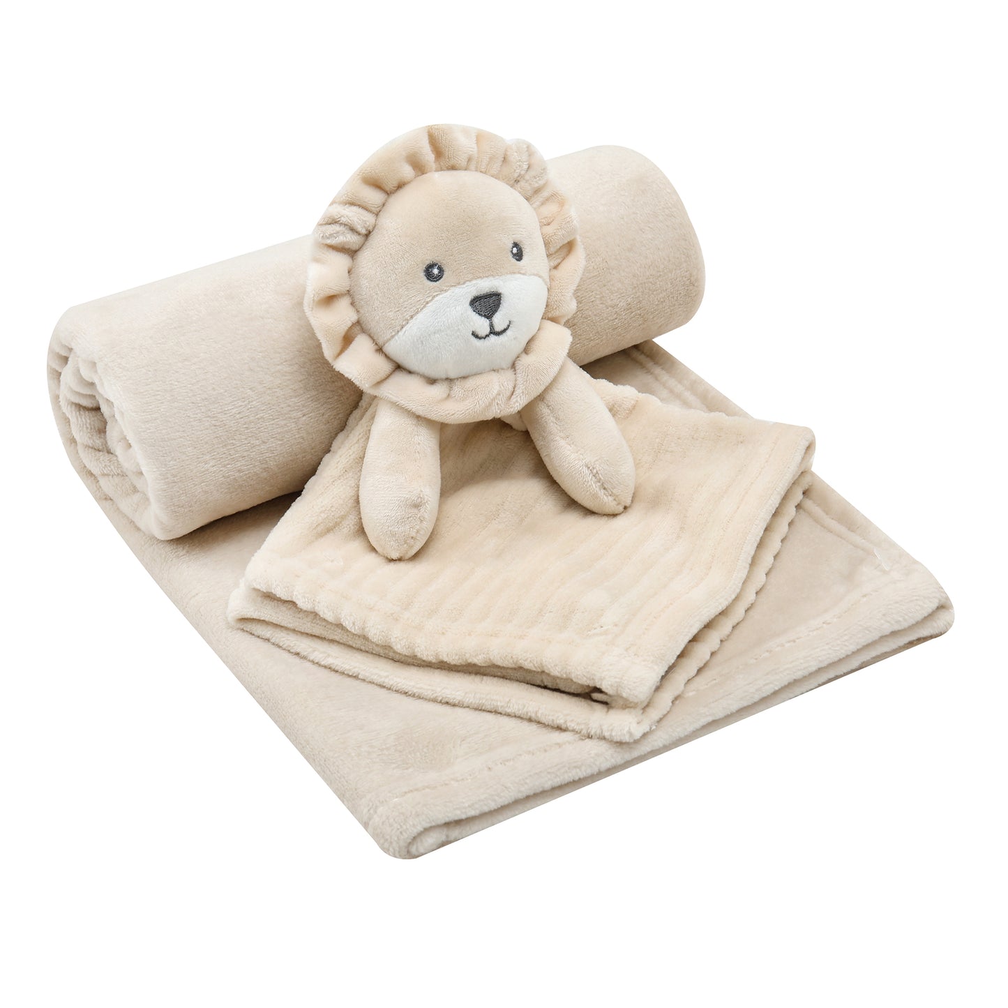 Blanket with security toy (Beige Lion)