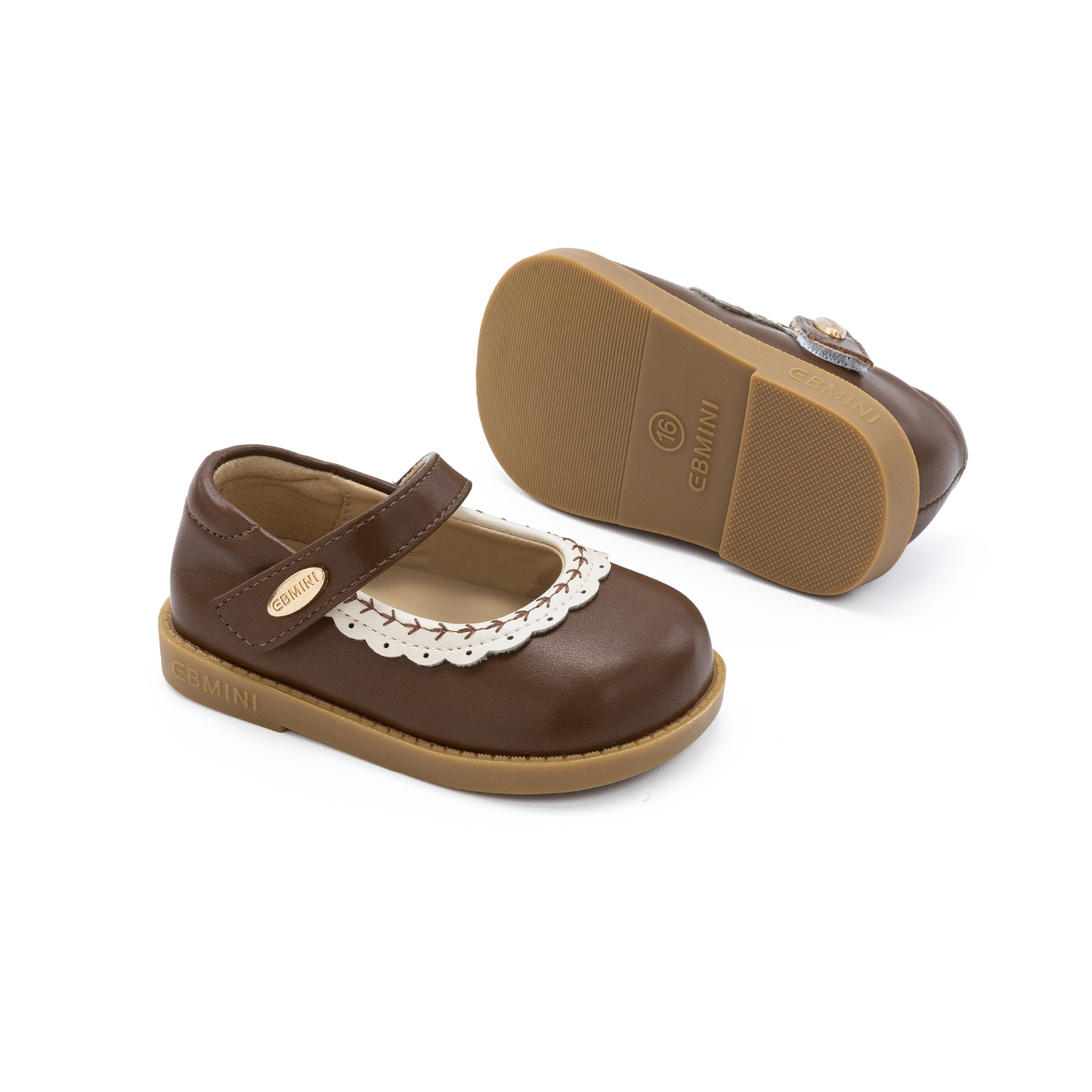 Ebmini - E31022 Scallop-Lace Mary Janes