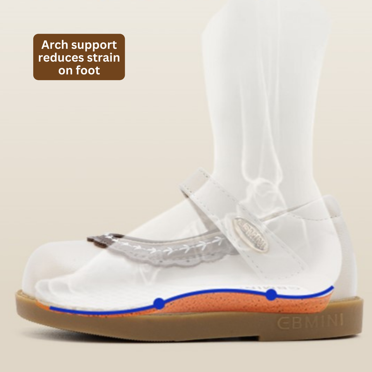 Ebmini - E31022 Scallop-Lace Mary Janes