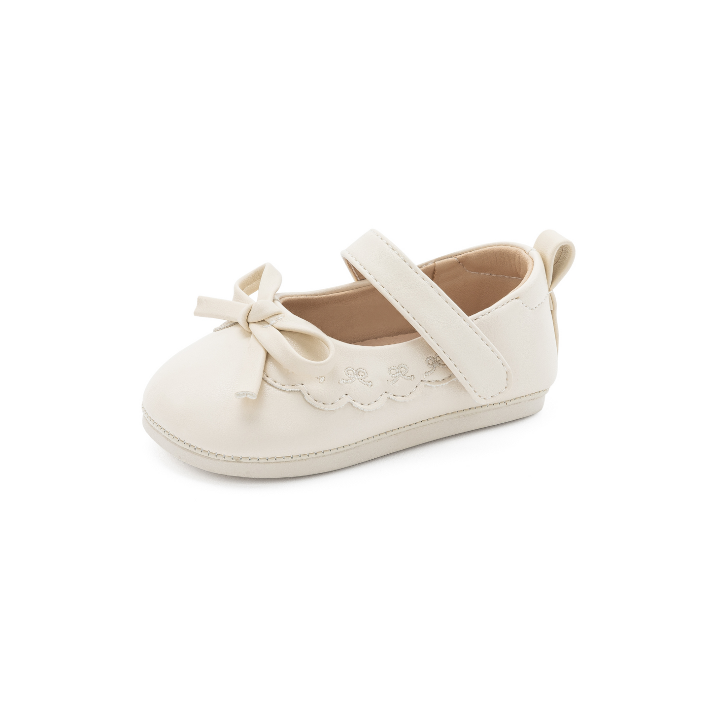 Ebmini - E31040 Bow & Lace Mary Janes