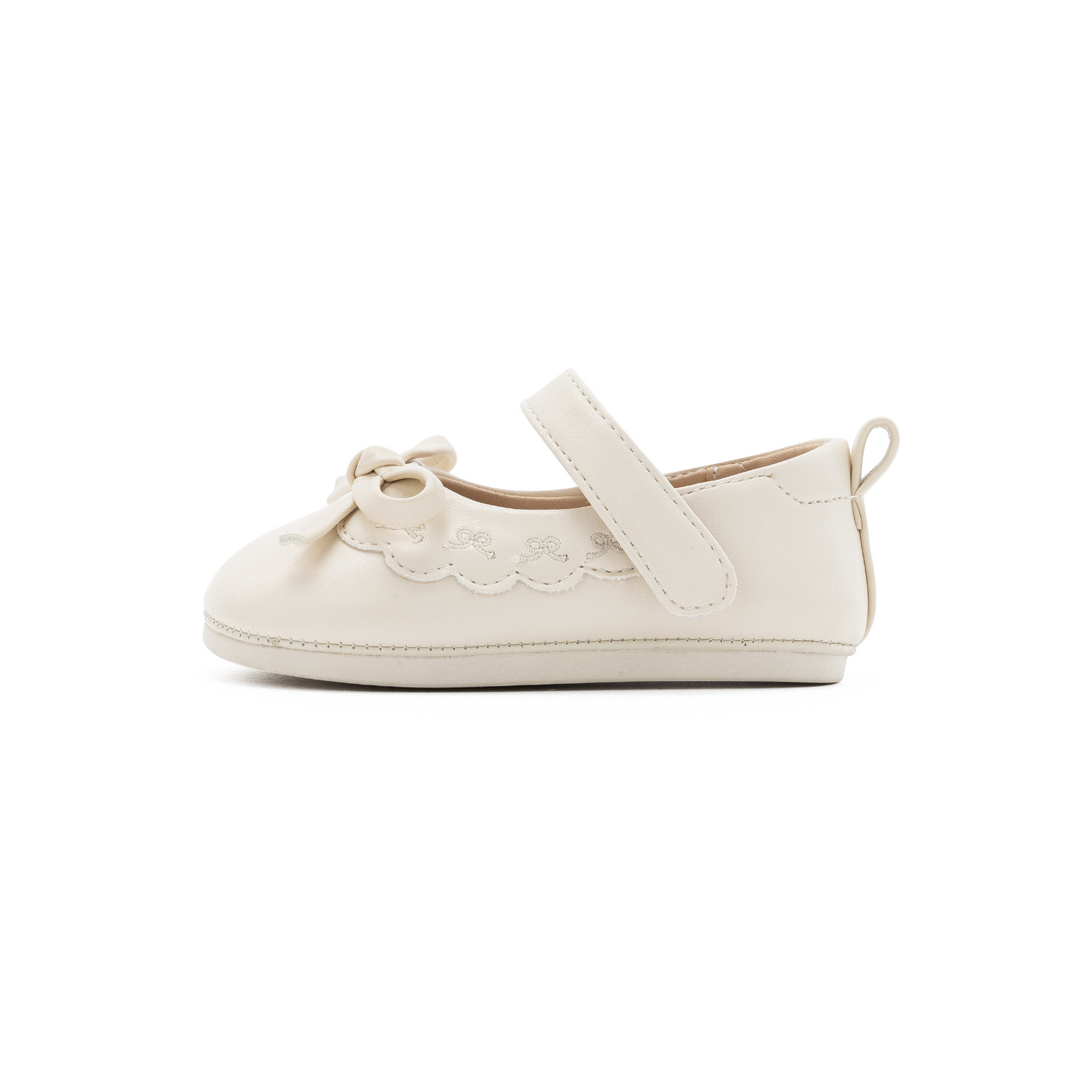 Ebmini - E31040 Bow & Lace Mary Janes
