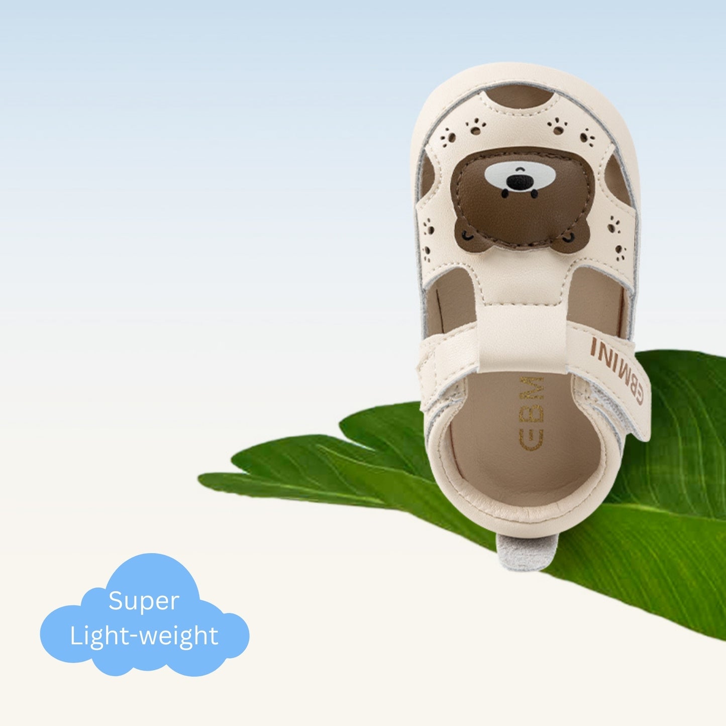 E25B062 Bear Paw Adventure Sandals (Cream)