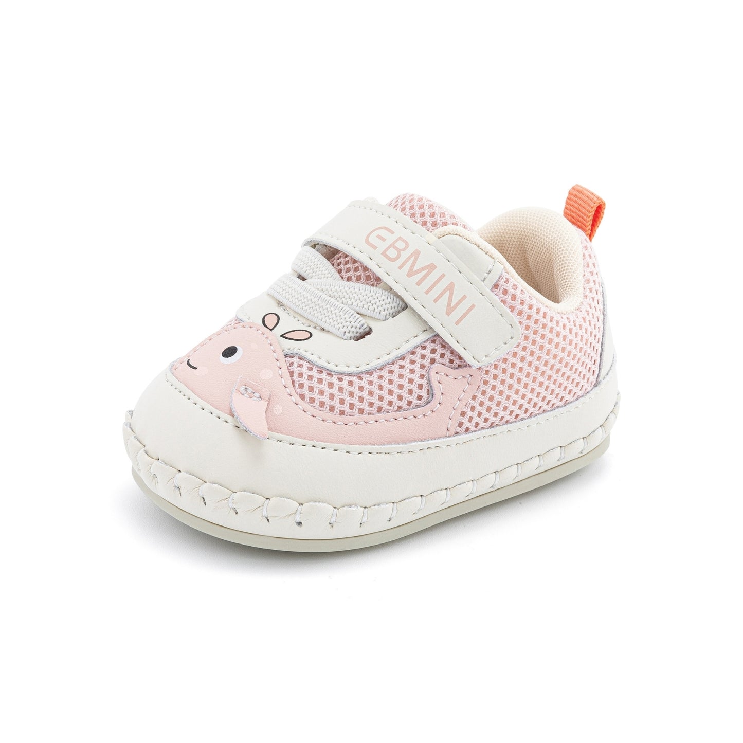 E25A066 Pastel Whale Baby Sneakers (Baby Pink)
