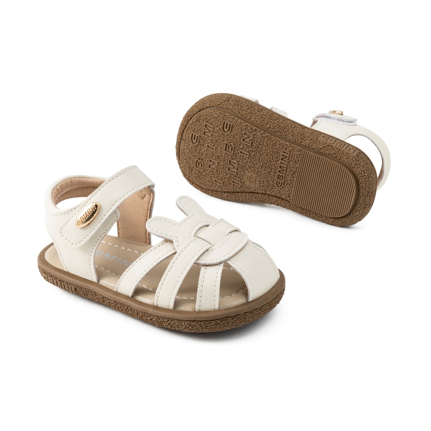 E25B025 Strappy Bunny Sandals (Cream)