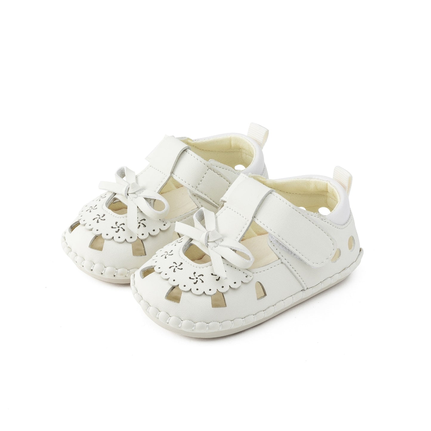E25B071 Dreamy Bow Baby Sandals (Cream)