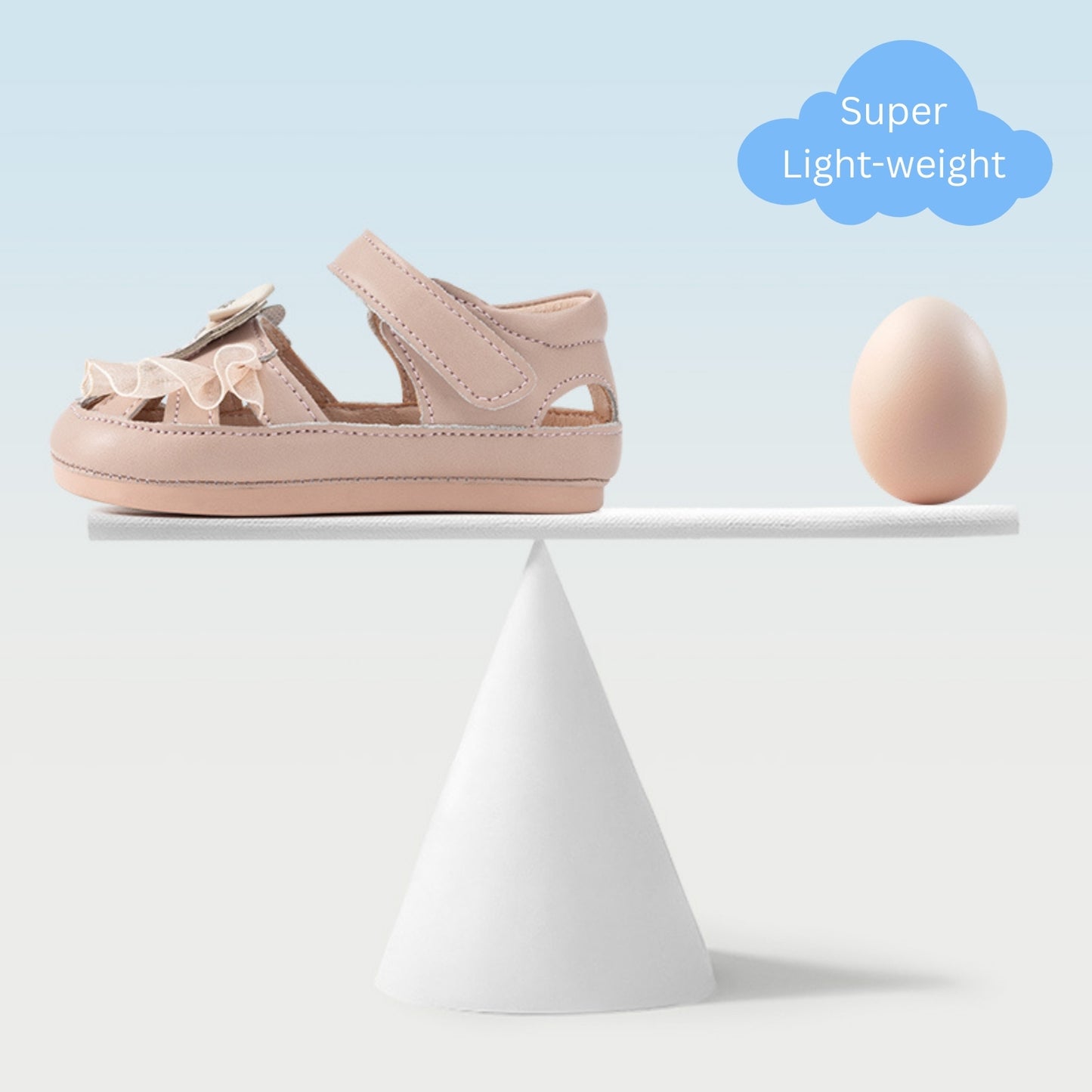 E25B100 Teddy Lace-Up Sandals (Cream)