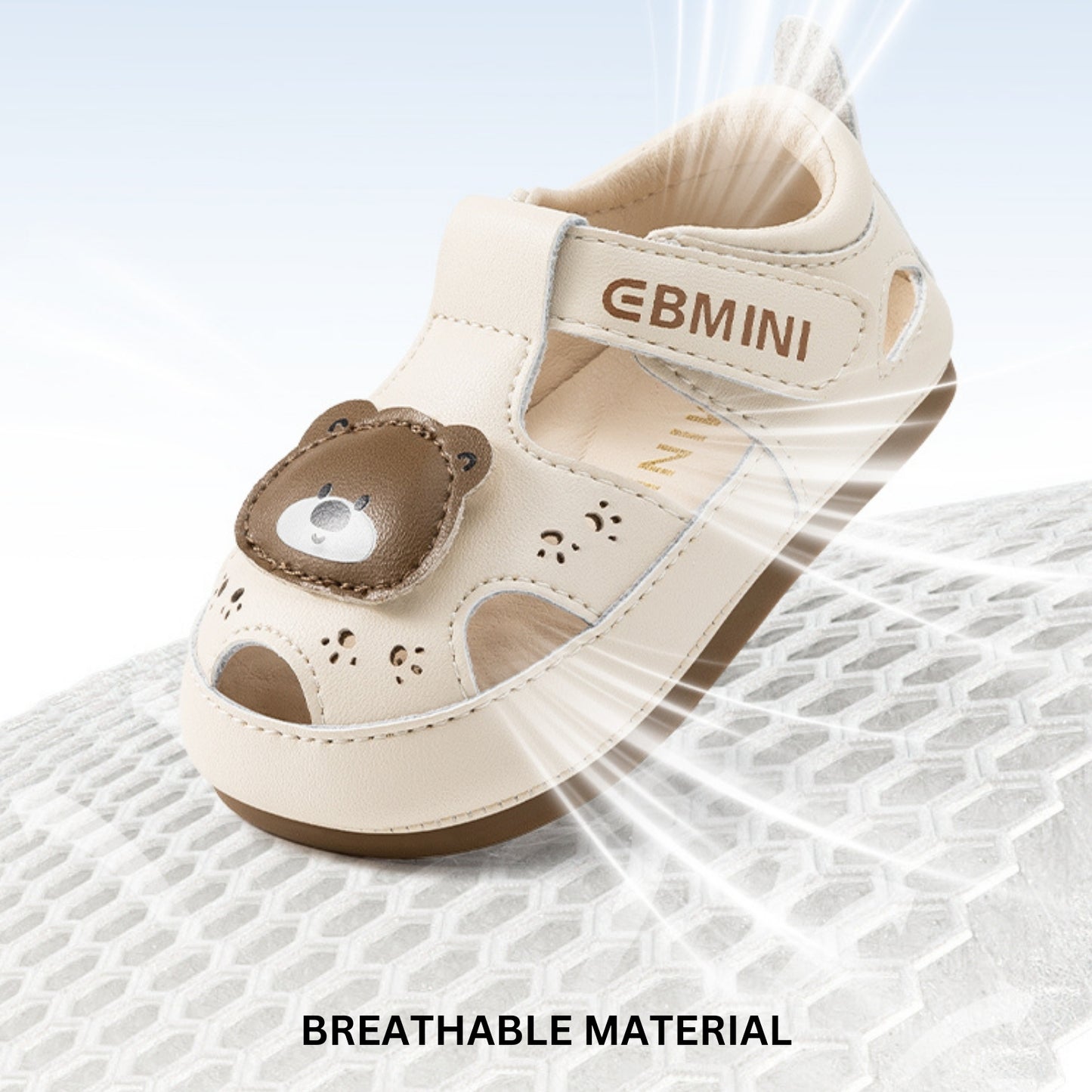 E25B062 Bear Paw Adventure Sandals (Cream)