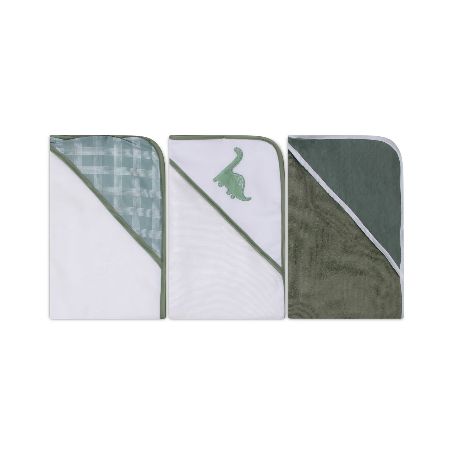 MOTHER'S CHOICE 3-Pc Baby Hooded Towel Set (Dino)