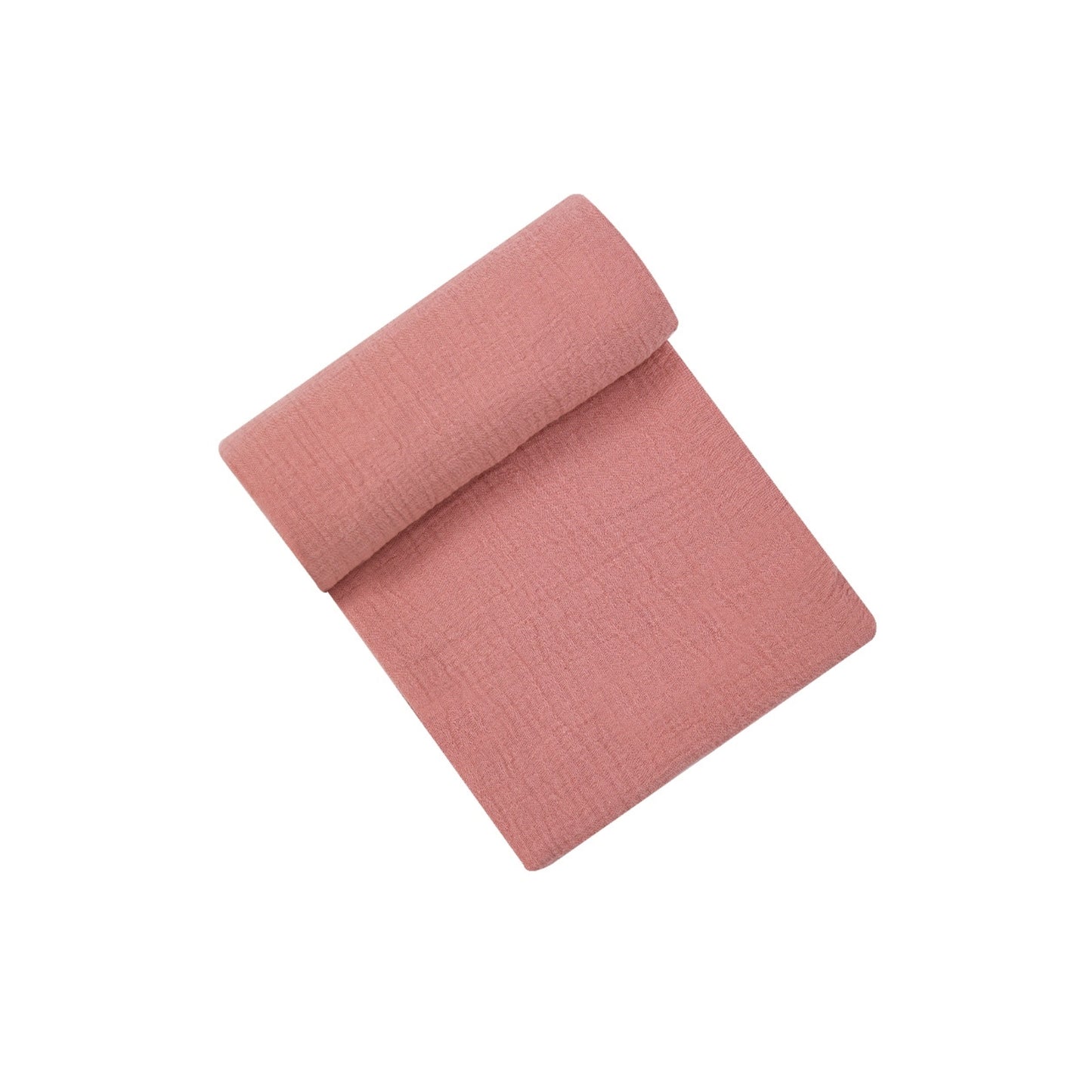 INFANCIE 2-Pc OrganicCotton Baby Muslin Blanket Gift Set (Coral & Dusty Pink)