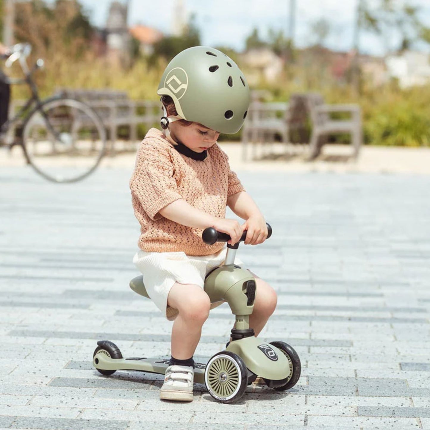 Scoot & Ride - Highwaykick1 Scooter For Toddler 1-5Y (Olive)